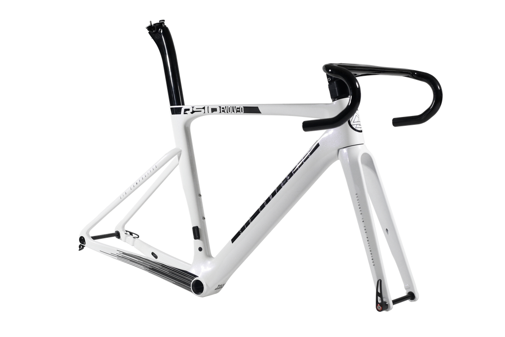 Black and white road top bike