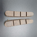 Carbon cork brake pads for carbon fiber rims